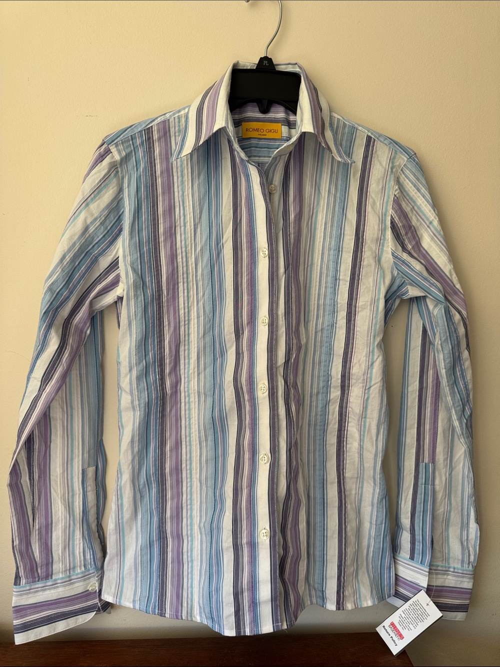 Women’s Blue & Purple Stripe Button-Down Shirt